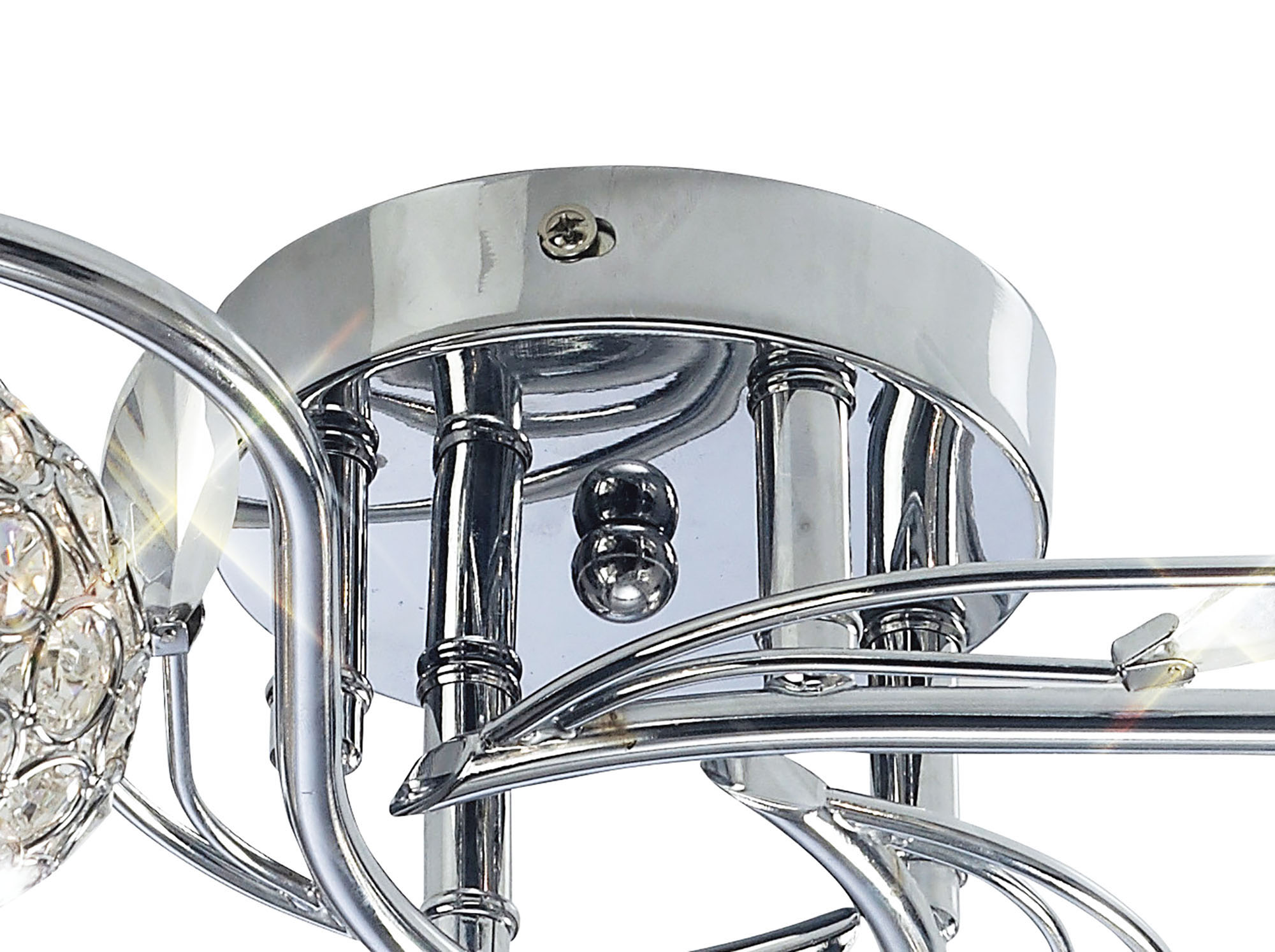 Leimo Crystal Ceiling 4 Light Polished Chrome IL30954  Diyas Leimo Polished Chrome